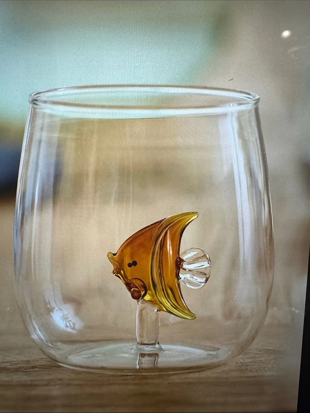 Anthropologie Angelfish Handblown Glass